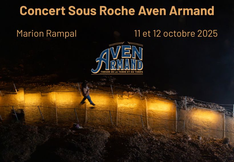 Concert sous roche 2025 à l’Aven Armand : Marion Rampal en live dans la grotte